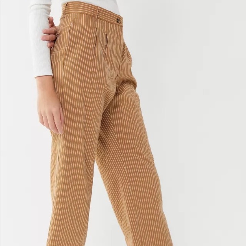 Urban Renewal Remnant Textured Striped Crop Pants